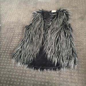 Forever 21 faux black vest